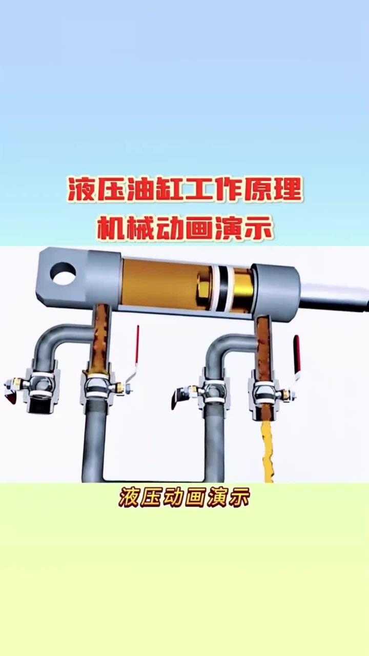 液压油缸工作原理与机械动画演示解析